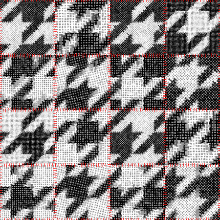 Seamless pattern. Imitation of a patchwork pattern of rough canvas. Vector image.