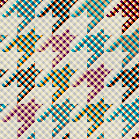 Seamless background pattern. Patchwork hounds-tooth pattern. Vector image