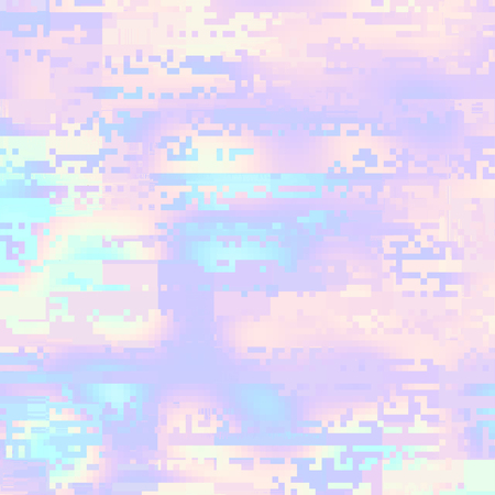 Abstract seamless pattern with imitation of a grunge datamoshing texture. Low poly holographic pattern. Vector image.のイラスト素材