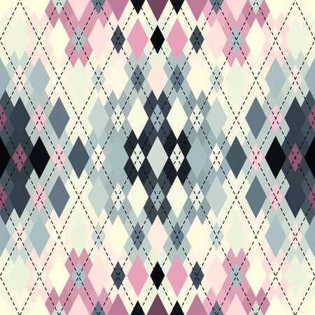 Classic argyle seamless pattern background. Vector image.