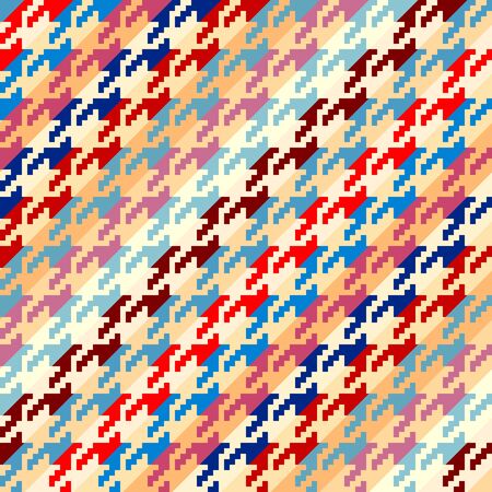 Seamless geometric pattern. Classic Hounds-tooth pattern in a collage style. Vector image.