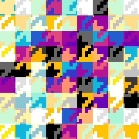 Seamless geometric pattern. Classic Hounds-tooth pattern in a collage style.のイラスト素材
