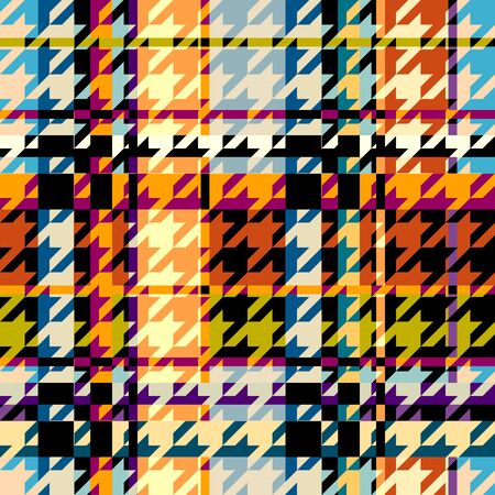 Seamless background pattern. Plaid pattern in patchwork style.