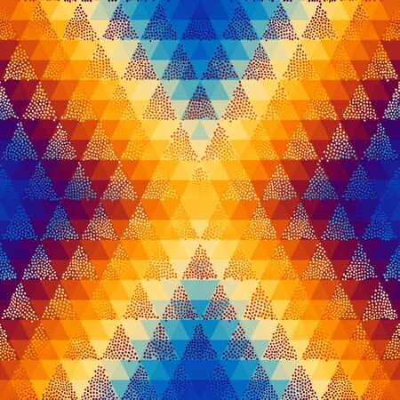 Seamless pattern of a triangles.. Aztec ornament. Vector image.のイラスト素材