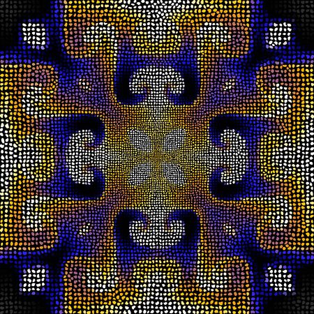 Seamless mosaic art pattern. Abstract art background.. Vector image.