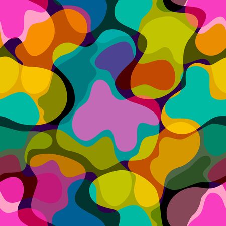 Seamless abstract pattern. Wavy shapes. Vector image.のイラスト素材