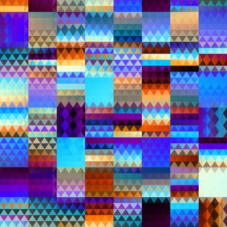 Blue geometric abstract pattern in low poly style. Vector image.