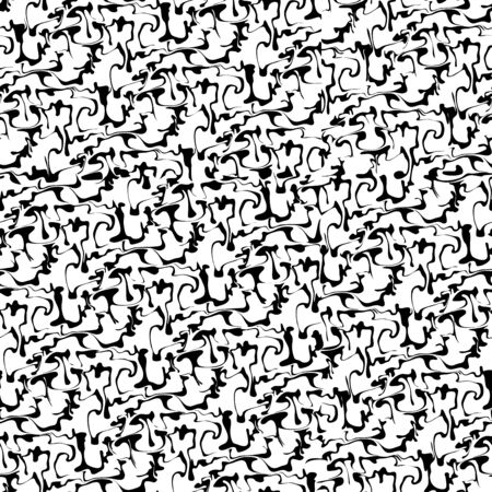 Seamless abstract background. Random wavy lines. Vector image.