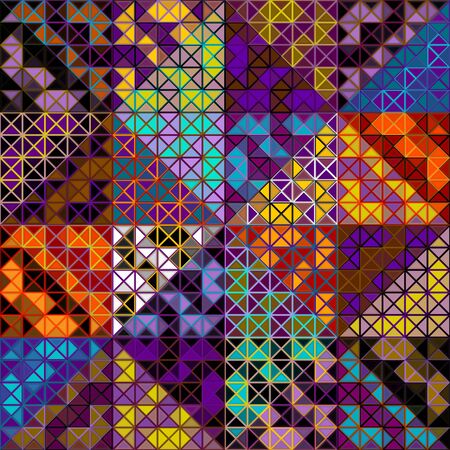 Abstract geometric pattern in low poly style. Pattern of small triangles. Vector image.