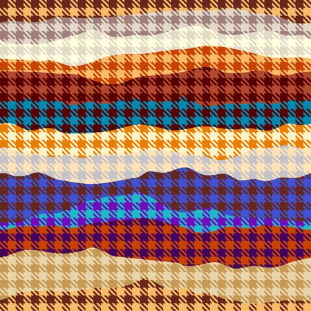 Seamless background pattern. Textile patchwork plaid pattern. Vector image