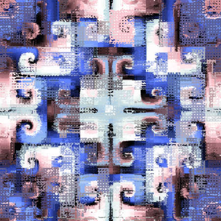 Abstract seamless pattern with imitation of a grunge dirty texture. Vintage ornament. Vector image.