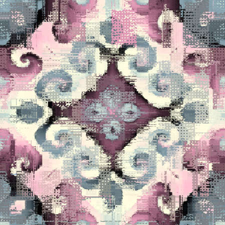 Abstract seamless pattern with imitation of a grunge dirty texture. Vintage ornament. Vector image.