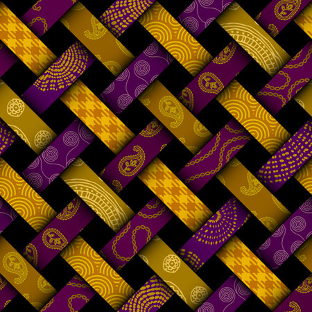 Seamless background pattern. Textile patchwork pattern. Vector image