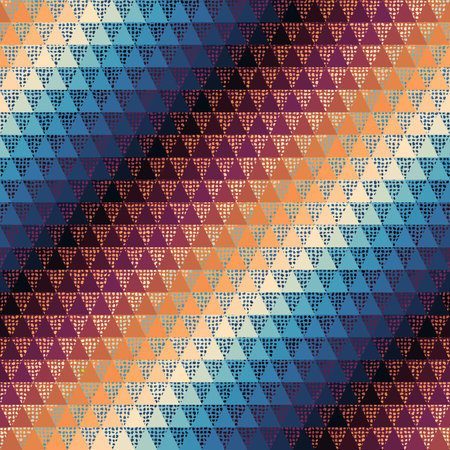 Seamless abstract geometric pattern. Aztec ornament. Vector image.のイラスト素材