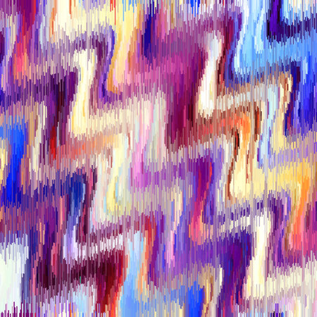 Abstract pattern with imitation of a grunge texture with thin lines. Pixel sorting style. Vector image.のイラスト素材