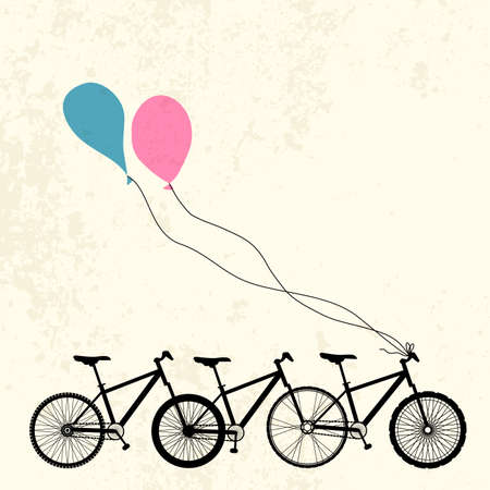 Seamless background pattern. Pattern from rows of bicycles.のイラスト素材