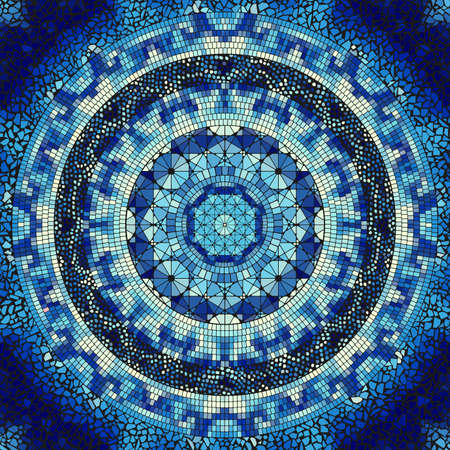 Vector seamless mosaic art pattern. Art background.のイラスト素材