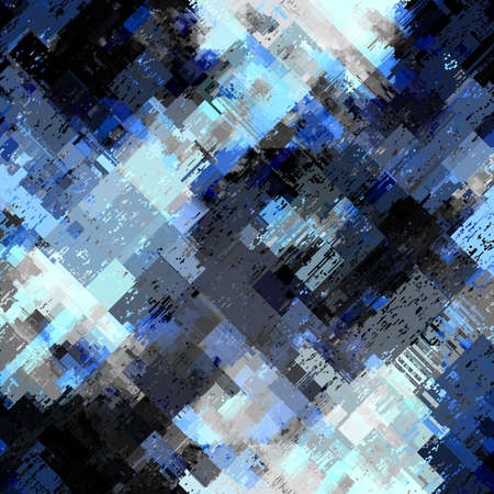 Vector image with imitation of grunge datamoshing texture.