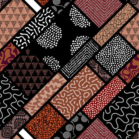Vector ethnic tribal pattern. Seamless art image.のイラスト素材