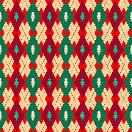 Argyle seamless vector pattern background. Pattern of a rhombuses.のイラスト素材