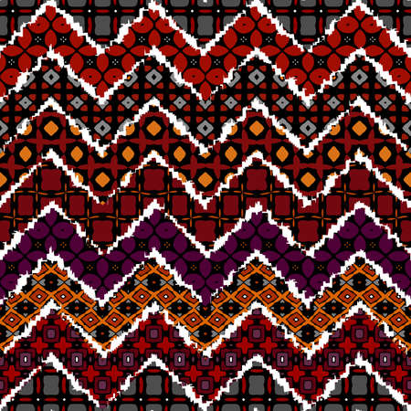 Vector ethnic tribal pattern. Seamless art image.