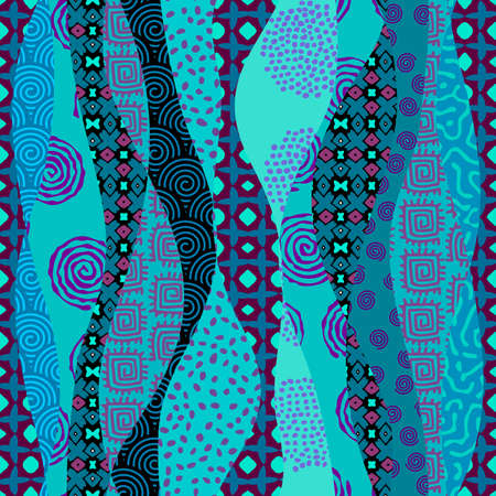 Vector ethnic tribal pattern. Seamless art image.