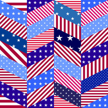 Patchwork textile pattern. Seamless quilting design background.のイラスト素材