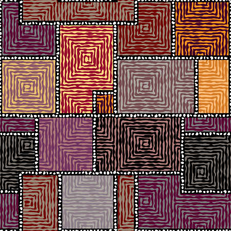 Vector ethnic tribal pattern. Seamless art image.のイラスト素材