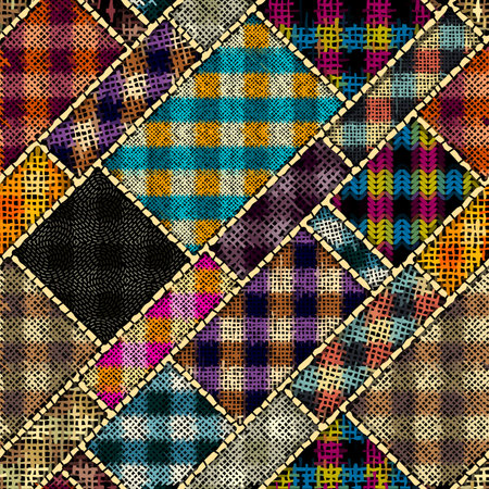 Imitation of a texture of rough canvas. Seamless pattern.のイラスト素材