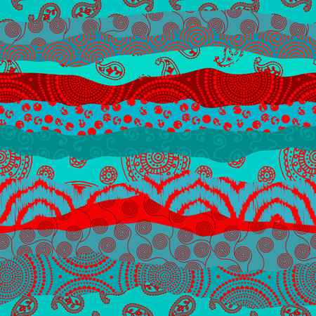 Patchwork textile pattern. Seamless quilting design background.のイラスト素材