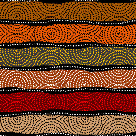 Vector ethnic tribal pattern. Seamless art image.のイラスト素材
