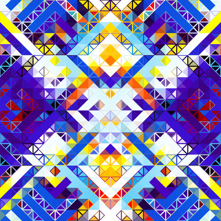 Geometric abstract triangles pattern. Seamless vector image.のイラスト素材