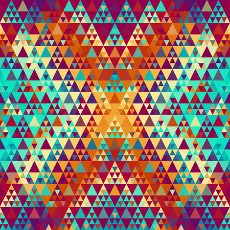 Geometric abstract triangles pattern. Seamless vector image.