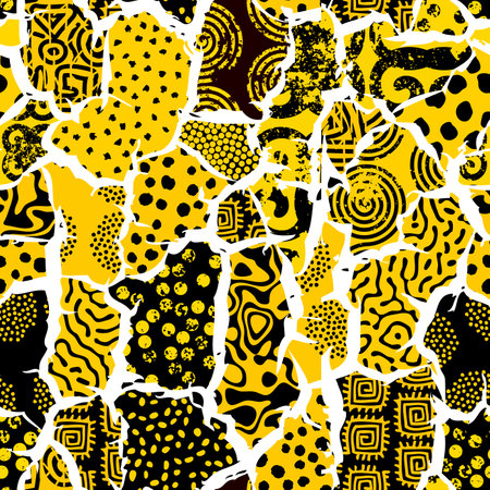 Vector ethnic tribal pattern. Seamless art image.のイラスト素材