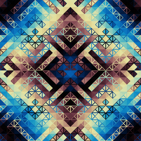 Geometric abstract triangles pattern. Seamless vector image.