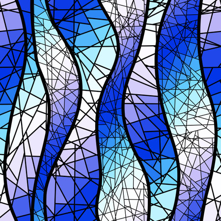 Vector seamless mosaic art pattern. Art background.のイラスト素材