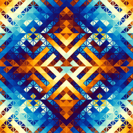 Geometric abstract triangles pattern. Seamless vector image.のイラスト素材