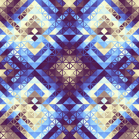 Geometric abstract triangles pattern. Seamless vector image.のイラスト素材