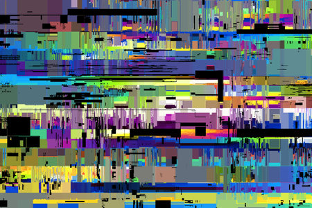 Vector image with imitation of grunge datamoshing texture.のイラスト素材