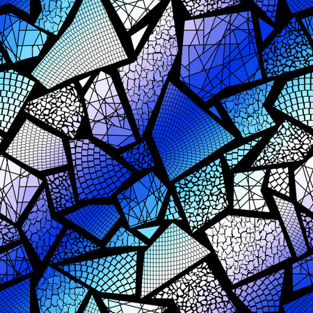 Vector seamless mosaic art pattern. Art background.のイラスト素材