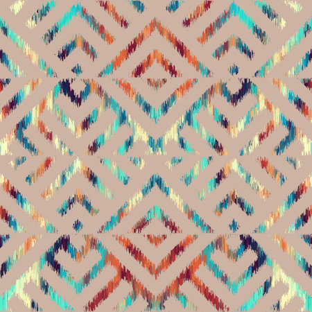 Geometric abstract grunge vintage pattern. Aztec style. Seamless vector image.のイラスト素材