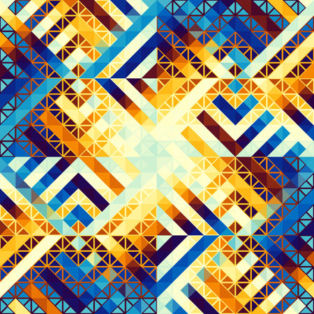 Geometric abstract triangles pattern. Seamless vector image.のイラスト素材