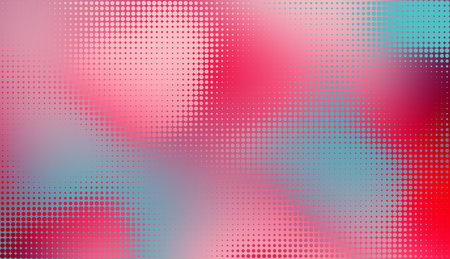 Abstract defocused horizontal background with pop art halftone dots. Vector image.のイラスト素材