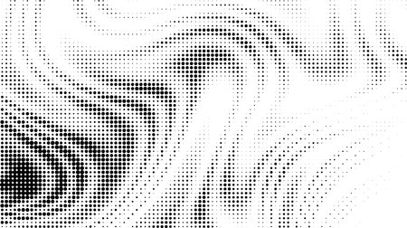 Monochrome gradient halftone dots background. Vector illustration. Big waveのイラスト素材