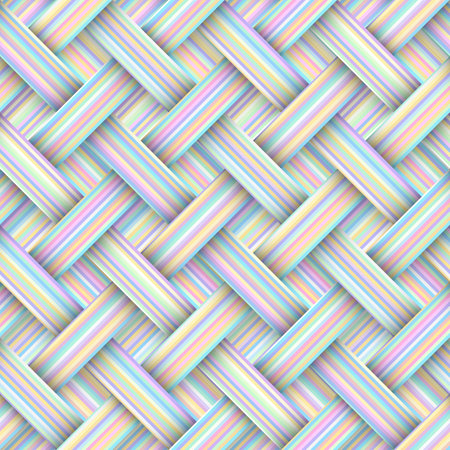 Relief weaving pattern. Seamless geometric art deco design background. Vector imageのイラスト素材