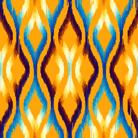 Geometric abstract grunge vintage pattern. Aztec ikat style. Seamless vector image.のイラスト素材