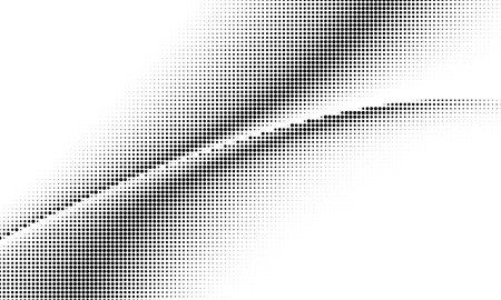 Monochrome gradient halftone dots background. Vector illustration. Big waveのイラスト素材