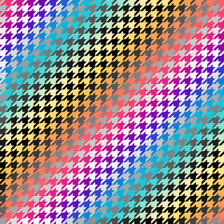 Houndstooth plaid geometric overlay style pattern. Vector image.
