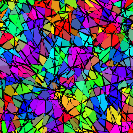 Vector seamless mosaic art pattern. Art background.のイラスト素材