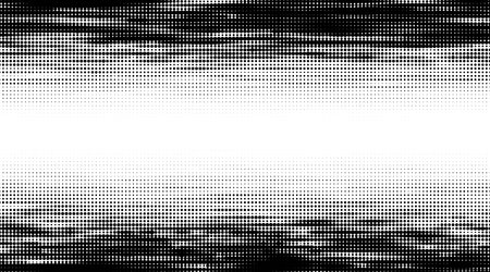 Monochrome gradient halftone dots background. Vector illustration. Abstract grunge dots on white backgroundのイラスト素材